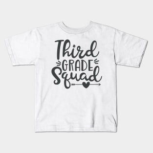 Third Grade Squad Back to School Student Kids Kids T-Shirt